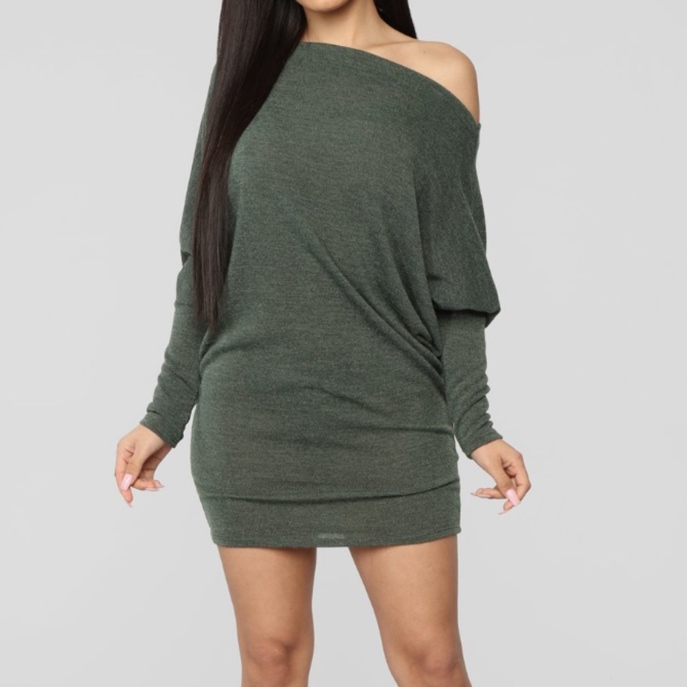 Off Shoulder Sweater Dress